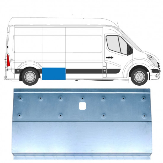 Reparaturni lim boka za Renault Master 2010- / Lijeva = Desna (simetrična) 12841
