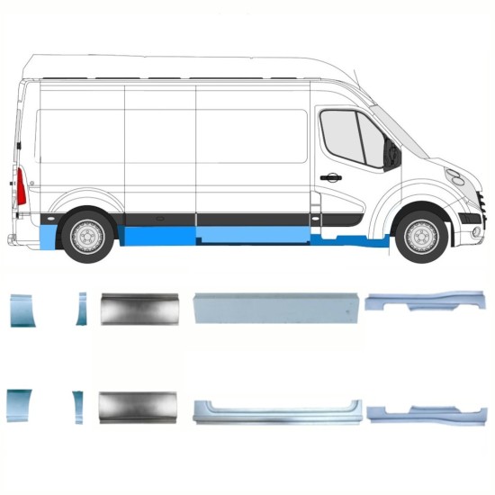Set reparaturnih dijelova za Renault Master 2010- / Lijevo+Desno / 14927