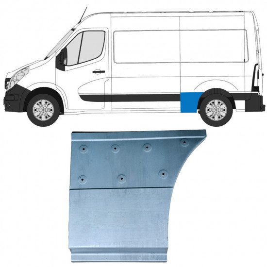 Prednji dio reparaturnog lima stražnjeg blatobrana za Renault Master 2010- / Lijevo 12845