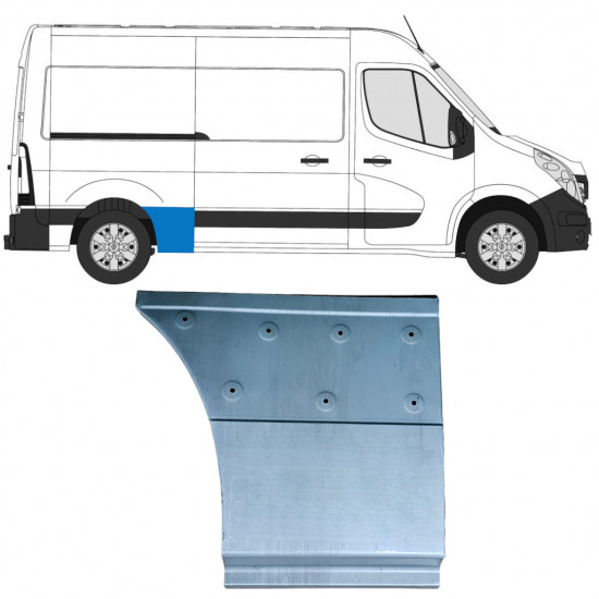 Prednji dio reparaturnog lima stražnjeg blatobrana za Renault Master 2010- / Desno 12844