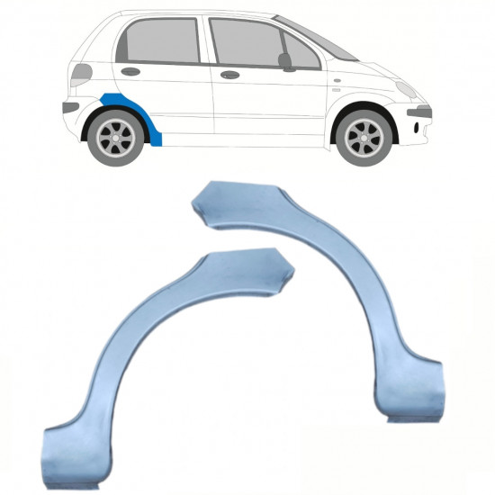 Reparaturni lim stražnjeg blatobrana za Daewoo Matiz 1998-2008 / Lijevo+Desno / Set 10036