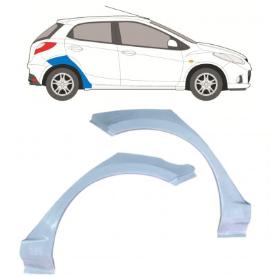 Reparaturni lim stražnjeg blatobrana za Mazda 2 2007-2014 / Set 12641