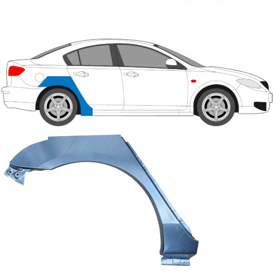 Reparaturni lim stražnjeg blatobrana za Mazda 3 BK 2003-2009 / Desno 8605