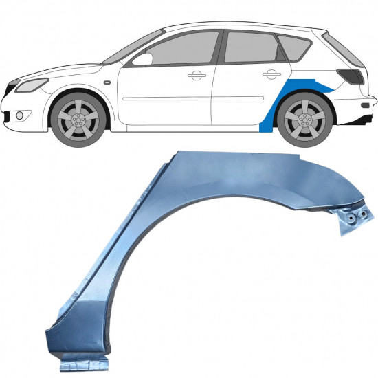 Reparaturni lim stražnjeg blatobrana za Mazda 3 BK 2003-2009 / Lijevo 5156