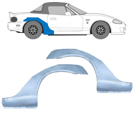 Reparaturni lim stražnjeg blatobrana za Mazda MX-5 1998-2005 NB / Lijevo+Desno / Set 9664