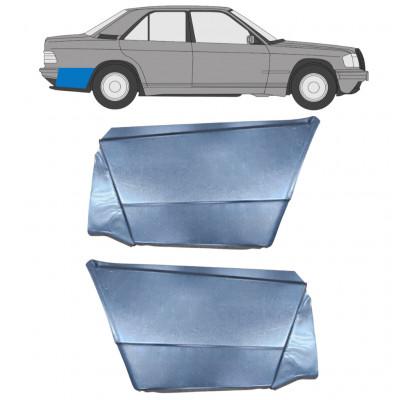 Reparaturni lim stražnjeg blatobrana za Mercedes 190 1982-1993 / Lijevo+Desno / Set 10974