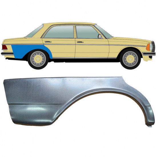 Reparaturni lim stražnjeg blatobrana za Mercedes W123 1975-1985 / Desno 6766