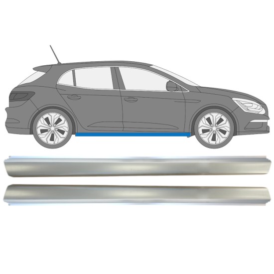 Lim praga za Renault Megane 2016- / Lijevo+Desno / Set 15009 Lim praga za Renault Megane 2016- / Lijevo+Desno / Set 15009