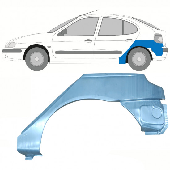 Reparaturni lim stražnjeg blatobrana za Renault Megane 1995-2003 / Lijevo 8395