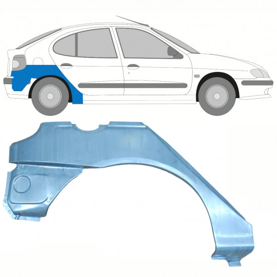 Reparaturni lim stražnjeg blatobrana za Renault Megane 1995-2003 / Desno 8394