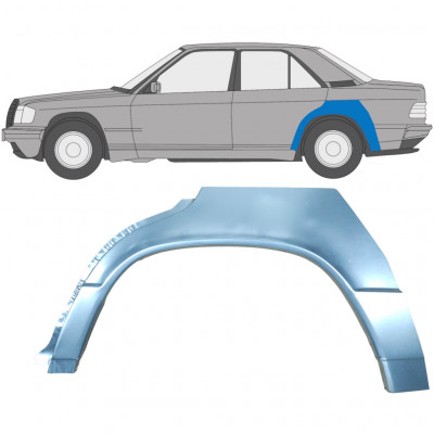 Reparaturni lim stražnjeg blatobrana za Mercedes 190 1982-1993 / Lijevo 6710
