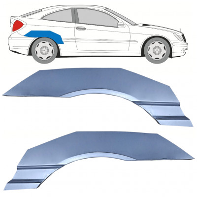 Reparaturni lim stražnjeg blatobrana za Mercedes CL203 2000-2008 / Lijevo+Desno / Set 10592