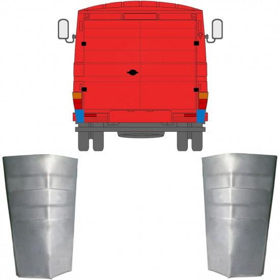 Reparaturni lim stražnjeg kuta za Mercedes 406-608d 1968-1986 / Set 11442