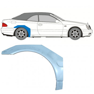 Reparaturni lim stražnjeg blatobrana za Mercedes CLK A208 1997-2003 / Desno / CABRIO /  7688