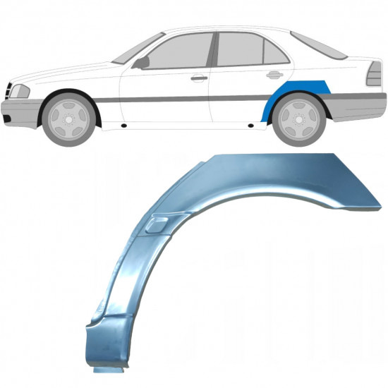 Reparaturni lim stražnjeg blatobrana za Mercedes C-class 1993-2001 / Lijevo 6716