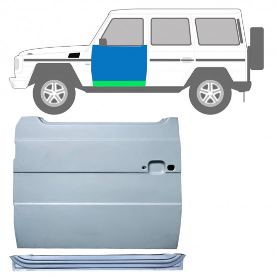 Unutarnji + vanjski reparaturni lim prednjih vrata za Mercedes G-Class 1979- / Lijevo / Set 12036