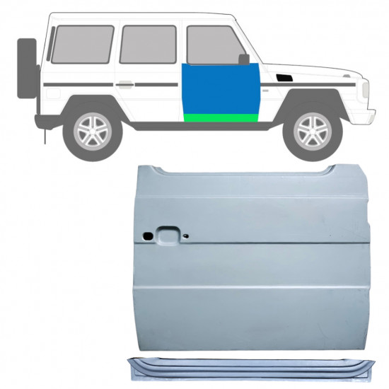 Unutarnji + vanjski reparaturni lim prednjih vrata za Mercedes G-Class 1979- / Desno / Set 12035