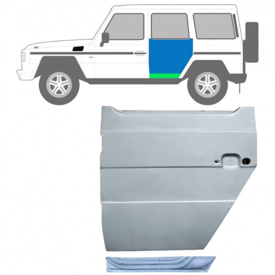 Unutarnji + vanjski reparaturni lim stražnjih vrata za Mercedes G-Class 1979- / Lijevo / Set 12038
