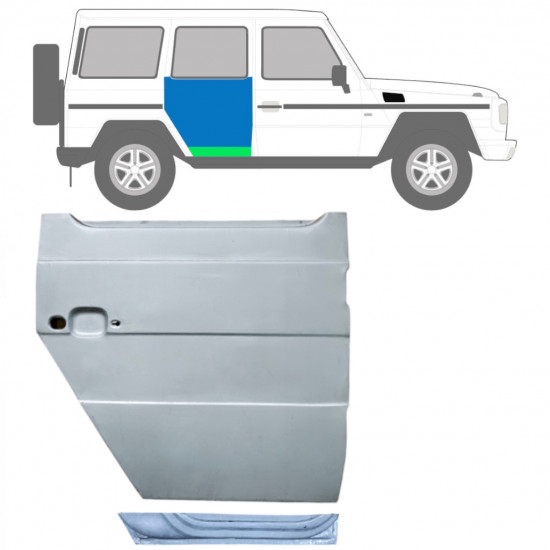 Unutarnji + vanjski reparaturni lim stražnjih vrata za Mercedes G-Class 1979- / Desno / Set 12037