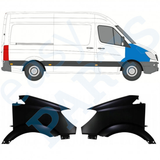 Prednji blatobran za Mercedes Sprinter 2006-2013 / Lijevo+Desno / Set 10626