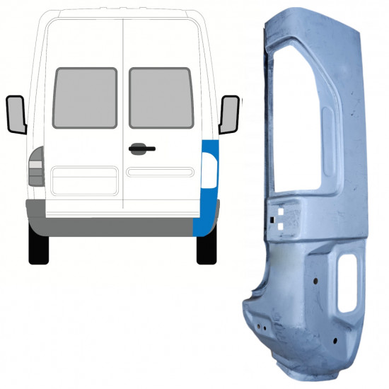 Reparaturni lim stražnjeg kuta za Mercedes Sprinter 1995-2005 / Desno 7403