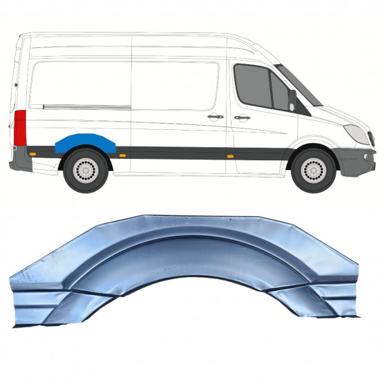 Reparaturni lim stražnjeg blatobrana za Mercedes Sprinter 2006- / Lijeva = Desna (simetrična) 7410