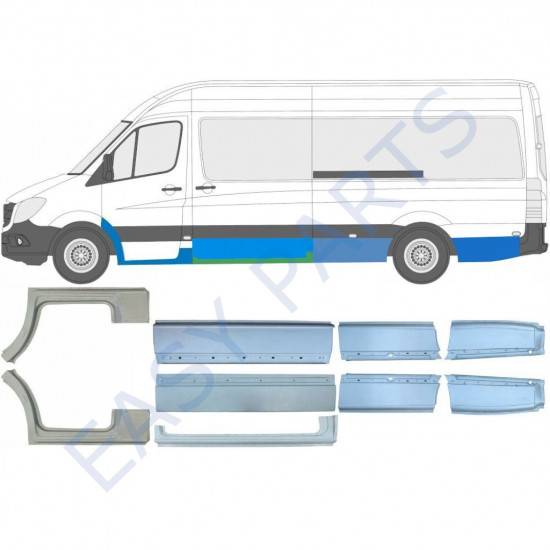 Set reparaturnih dijelova za Mercedes Sprinter 2006- / LWB / Lijevo+Desno /  10665