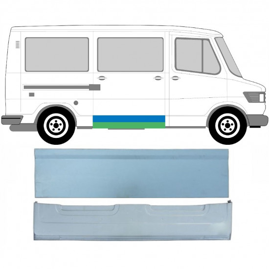 Unutarnji + vanjski reparaturni lim kliznih vrata za Mercedes T1 1977-1996 / Lijeva = Desna (simetrična) / Set 9566