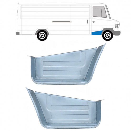 Reparaturni lim prednjeg stepenika za Mercedes T2 1986-1996 / Lijevo+Desno / Set 10687