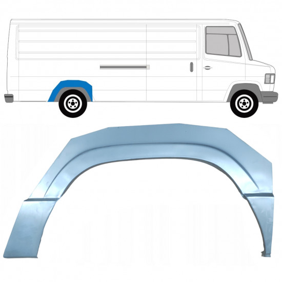 Reparaturni lim stražnjeg blatobrana za Mercedes T2 1986-1996 / Desno 8020