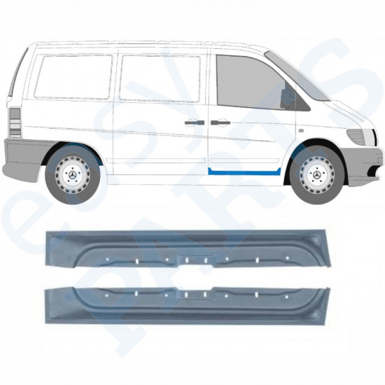 Unutarnji reparaturni lim prednjih vrata za Mercedes Vito 1996-2003 / Lijevo+Desno / Set 10433