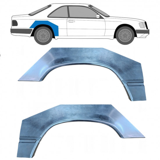 Reparaturni lim stražnjeg blatobrana za Mercedes W124 1984-1997 / Lijevo+Desno / COUPE / Set 9233