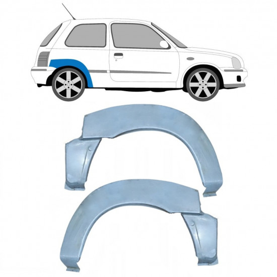 Reparaturni lim stražnjeg blatobrana za Nissan Micra 1992- / Lijevo+Desno / Set 9667