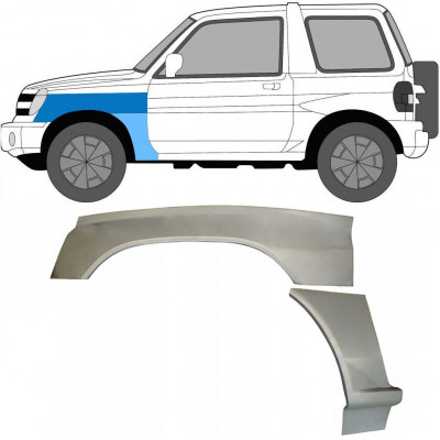 Reparaturni lim prednjeg blatobrana za Mitsubishi Pajero Pinin 1998- / Lijevo / Set 10056