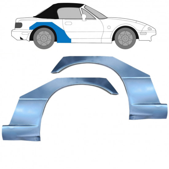 Reparaturni lim stražnjeg blatobrana za Mazda MX-5 1989-1998 / Lijevo+Desno / Set 9609