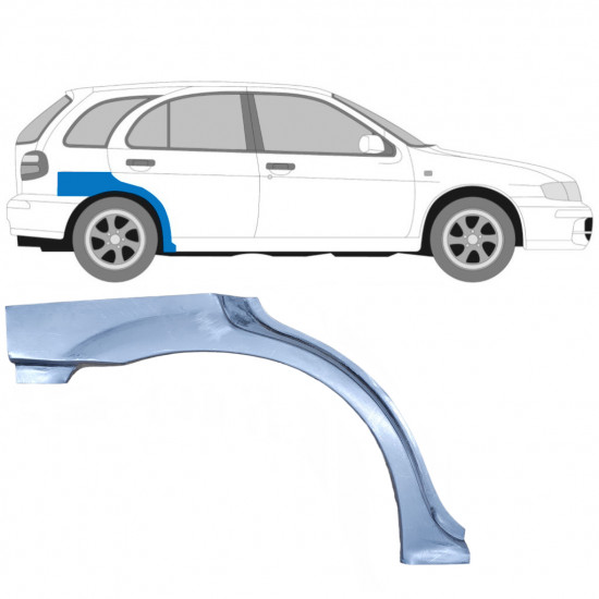 Reparaturni lim stražnjeg blatobrana za Nissan Almera 1999-2007 / Desno 6849