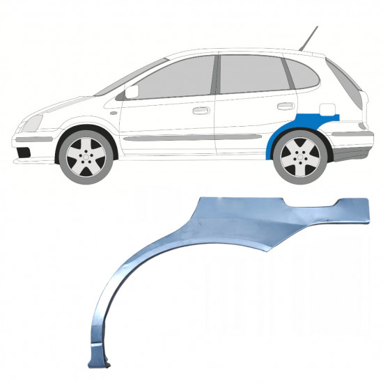 Reparaturni lim stražnjeg blatobrana za Nissan Almera Tino 2000-2006 / Lijevo 7435