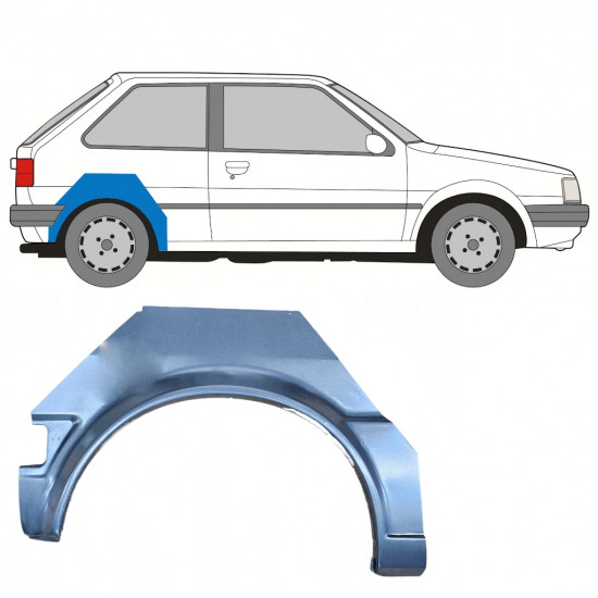 Reparaturni lim stražnjeg blatobrana za Nissan Micra 1982-1992 / Desno 8038