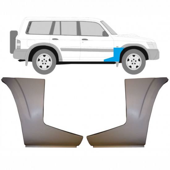 Donji dio reparaturnog lima prednjeg blatobrana za Nissan Patrol 1997-2009 / Lijevo+Desno / Set 9625