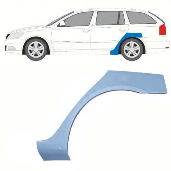 Reparaturni lim stražnjeg blatobrana za Skoda Octavia 2004-2013 / Lijevo 10186