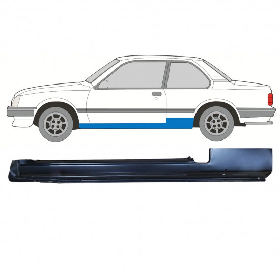 Lim praga za Opel Ascona / Vauxhall Cavalier 1981-1988 / Lijevo 10980