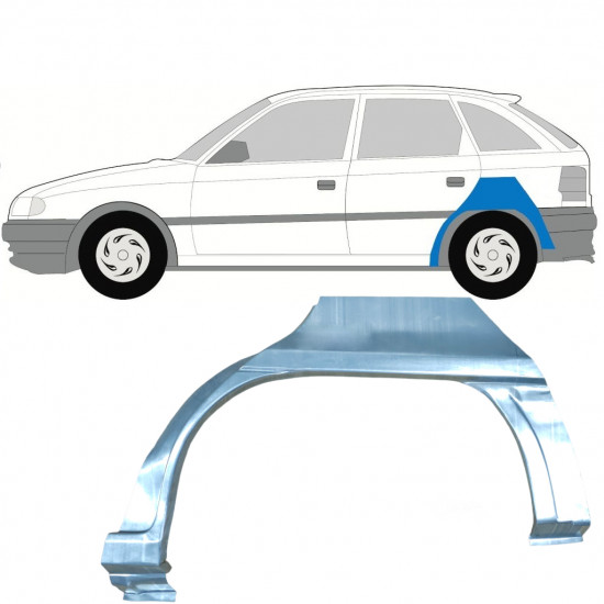 Reparaturni lim stražnjeg blatobrana za Opel Astra 1991-2002 / Lijevo / HATCHBACK 7258