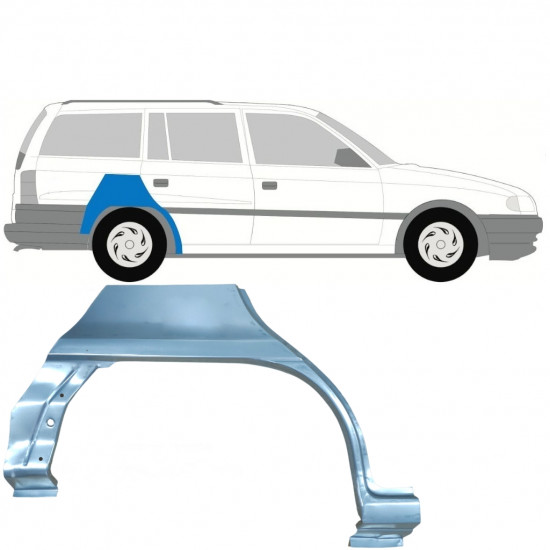 Reparaturni lim stražnjeg blatobrana za Opel Astra 1991-2002 / Desno / COMBI 7261