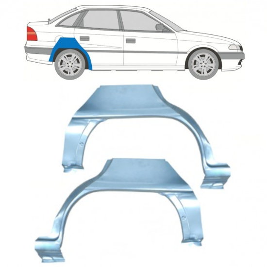 Reparaturni lim stražnjeg blatobrana za Opel Astra 1991-2002 / Lijevo+Desno / SEDAN / Set 10406