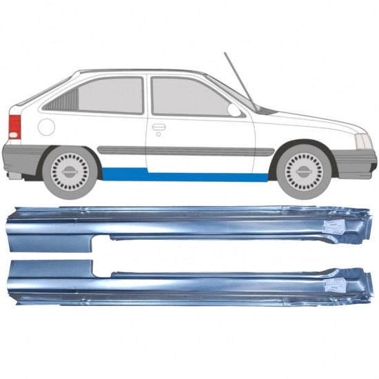 Lim praga za Opel Kadett 1984-1993 / Lijevo+Desno / Set 9449