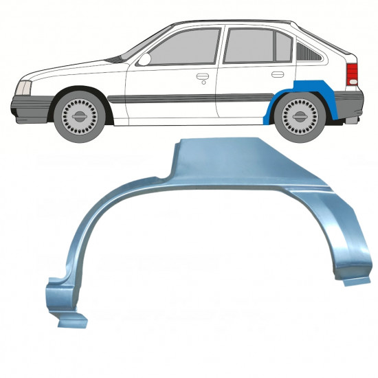 Reparaturni lim stražnjeg blatobrana za Opel Kadett 1984-1993 / Lijevo 7909