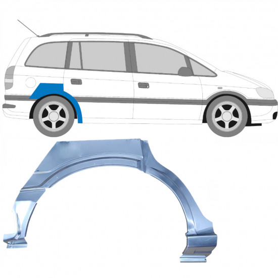 Reparaturni lim stražnjeg blatobrana za Opel Zafira 1999-2005 / Desno 6888