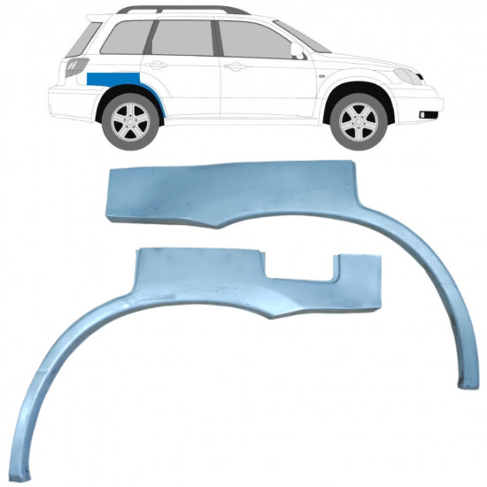 Reparaturni lim stražnjeg blatobrana za Mitsubishi Outlander 2003-2007 / Lijevo+Desno / Set 9257