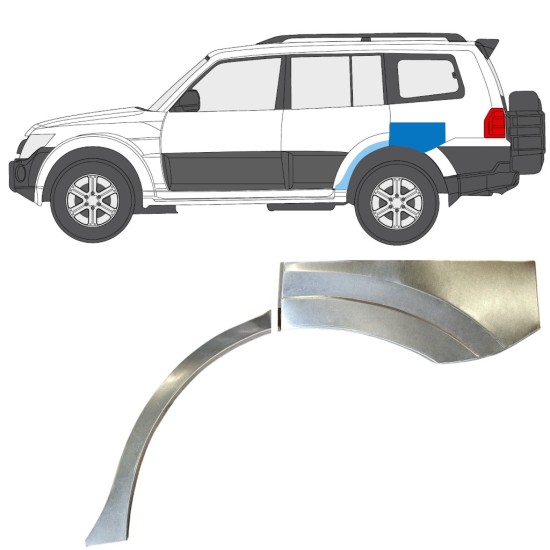 Reparaturni lim stražnjeg blatobrana za Mitsubishi Pajero 2006-2021 / Lijevo 14841