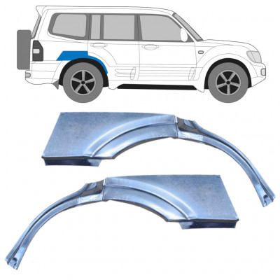 Reparaturni lim stražnjeg blatobrana za Mitsubishi Pajero 1999-2006 / Lijevo+Desno / Set 9674